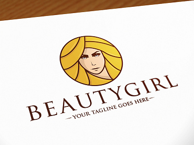 Beauty Girl Logo Template beauty face female girl identity illustration illustrative logo lady logo template sexy stock logo woman