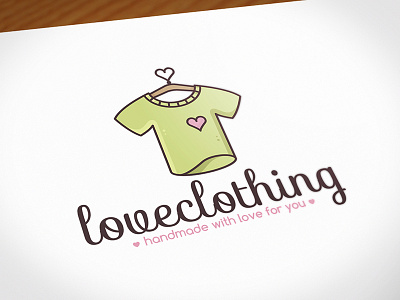 Love Clothing Logo Design apparel baby clothing creative design illustrative logo logo template logotype love shirt stock logo store vector