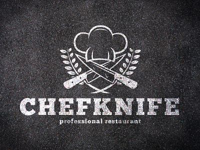 Chef Knife Logo Template