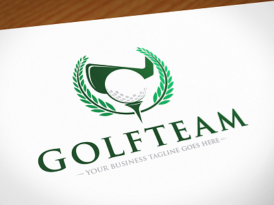 Golf Team Crest Logo chat crest logo mark flag golf golf ball golf club golf pole golfing logo template sport team stock logo swing