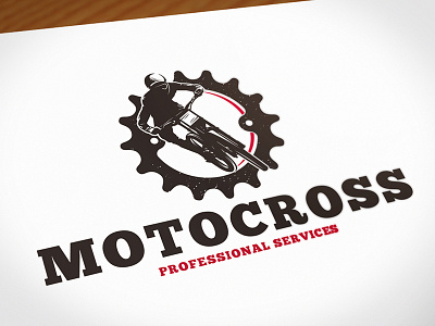 Motocross Gear Creative Logo