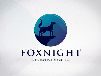 Fox Night Creative Logo animal brand identity creative design dog flat fox foxy logo template night sky stock logo vector