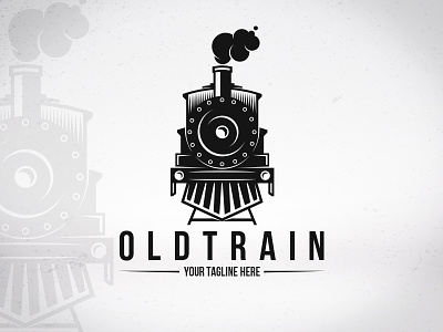 Old Train Logo Template