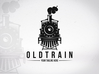 Old Train Logo Template clean design locomotive logo template old train railroad smoke station stock logo transport travel vector vehicle