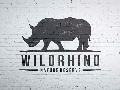 Rhinoceros Logo Template animal brand identity horn logo template nature reserve rhino rhinoceros safari savannah stock logo strength wildlife
