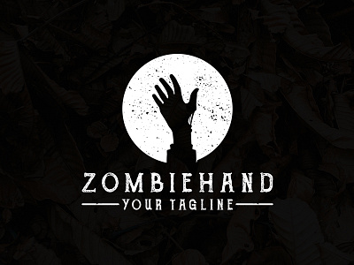 Living Dead Creative Logo brand identity creative design death hand human living dead logo template negative space stock logo undead vector zombie