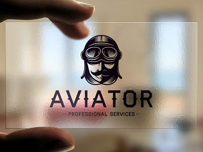 Aviator Head Logo Template