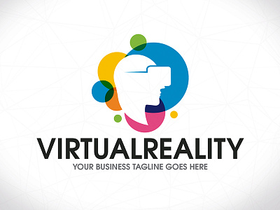 Virtual Reality Colorful Logo app augmented reality colorful digital glasses logo template startup stock logo vector logo video game virtual reality vr