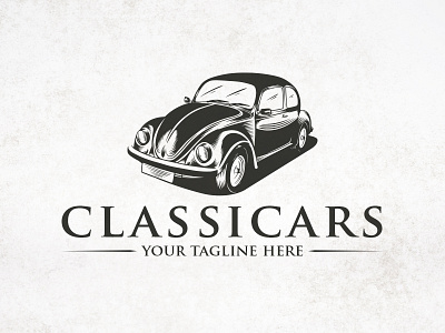 Classic Car Logo Template auto automotive branding car classic car creative design identity logo template negative space retro stock logo vintage