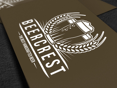 Beer Crest Logo Template beer brewing company clean logo design craft beer handmade beer hop logo template stock logo tap house tap room tavern business wheat