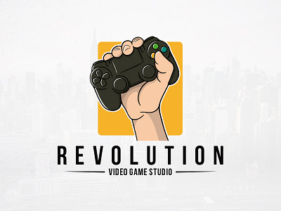 Revolution Games Logo Template app console controller creative design esports team gamer gaming geek illustrative logotype logo template revolution fist stock logo video games