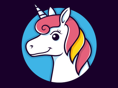 Colorful Unicorn Logo Template