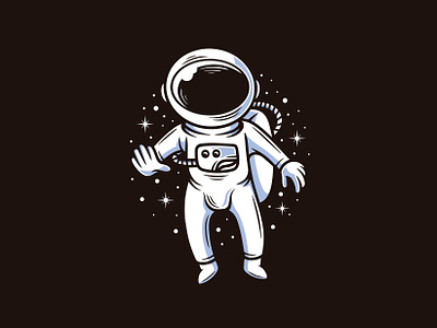 Cosmonaut Adventure Logo Template