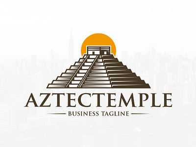 Aztec Temple Logo Template