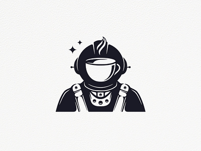 Astronaut Coffee Logo (logo for sale) astronaut brand identity branding clean design coffee coffee cup coffee shop cosmonaut creative design freelance logo designer illustration logo design logoground negative space logo restaraunt space spaceman stars stock logo vector