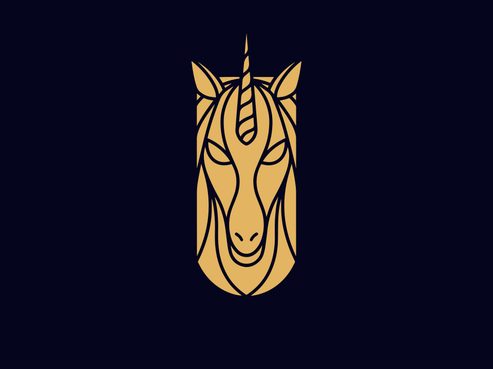 Unicorn Emblem Logo (logo for sale) by Alberto Bernabe on Dribbble