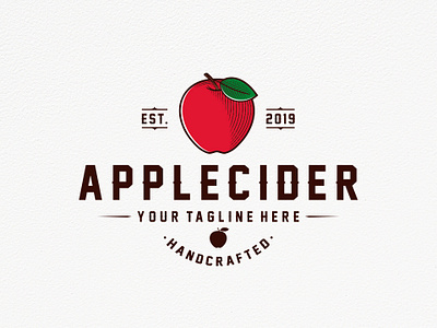 Apple Cider Logo Template apple brand identity branding cider clean design creative design drink engraved freelance logo designer fresh fruit graphicriver grocery store illustration illustrative logotype logo design logo template stock logo typogaphy vector vintage logo