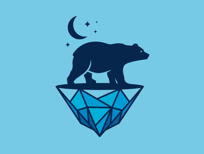 Polar Bear Iceberg Logo (logo for sale) by Alberto Bernabe on Dribbble