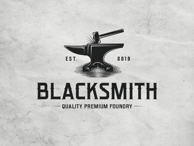 Blacksmith Foundry Logo Template by Alberto Bernabe on Dribbble