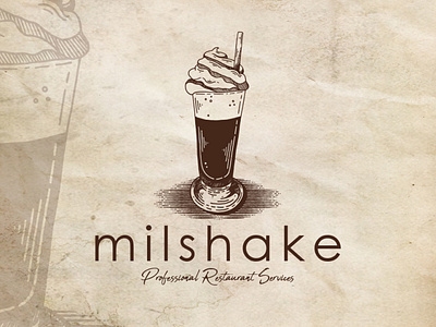 Chocolate Milkshake Logo Template