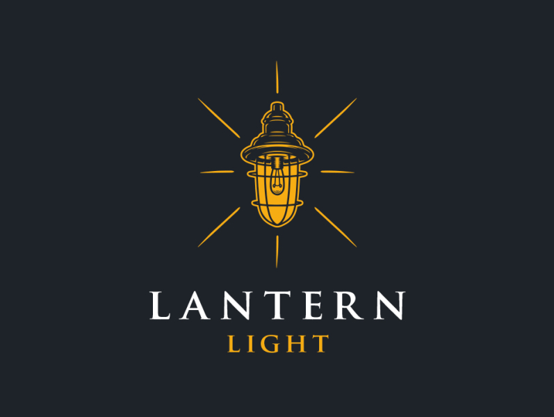 Lantern Light Negative Space Logo by Alberto Bernabe on Dribbble