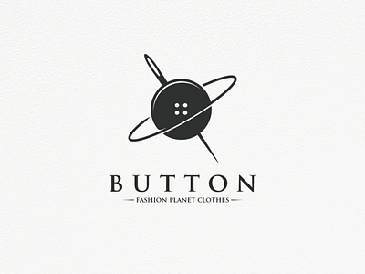 Button Planet Logo Template boutique logo brand identity branding button clean design clothing brand creative design fashion freelance logo designer logo design logo template needle needlework planet space stock logo tailor tailoring vector woman logo