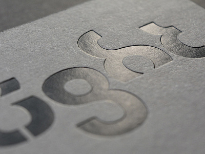 Eight business card foiling identity logo