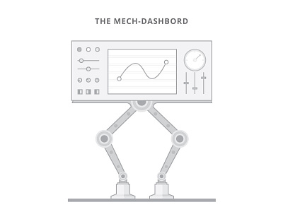 The Mech-Dashboard illustration iot robot robotic tech vector