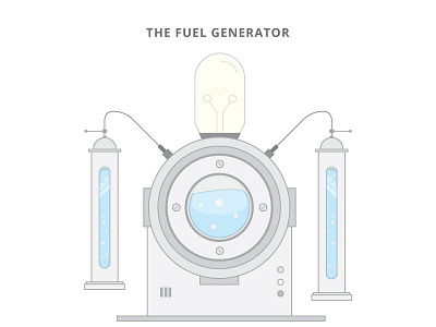 The Fuel Generator gadget illustration iot robot robotic tech vector