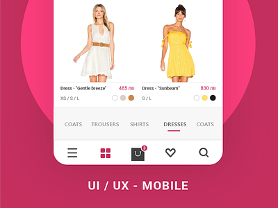 Fashion Mobile app design fashion iphone mobile modern product design ui ux