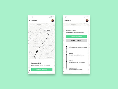 Day 20 - Location Tracker dailyui dailyui020 delivery status location app location tracker map app