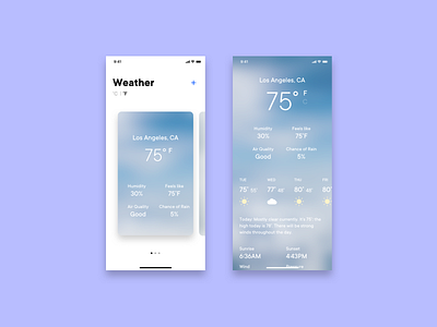 Day 37 - Weather App dailyui day37 ios weather app