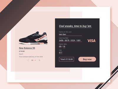 Ui 002 - Credit Card Checkout check out dailyui payment shopping ui 002 ui100