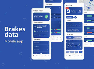 Brakes data Mobile app app automotive brakesdata design mobile ui mobileapp ui uiux userexperience