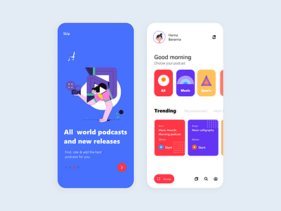 Podcast platform concept app