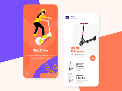 Sky Bike Concept Mobile App bike concept app concept art design dribbble app ecommerce figma figmadesign ios mobile app rent app ui ux design uidesign