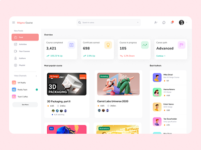 Stigma Course - Dashboard concept app course app courses dashboard dashboard app dashboard design design dribbble app figma illustration interface talent ui ux design uidesign