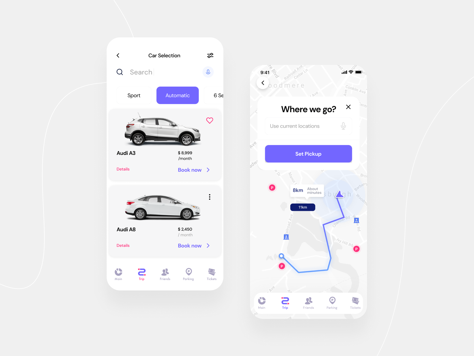 Forz Car Booking Mobile App by Ivan Ilchenko on Dribbble