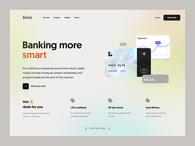 Bino bank - Web design page