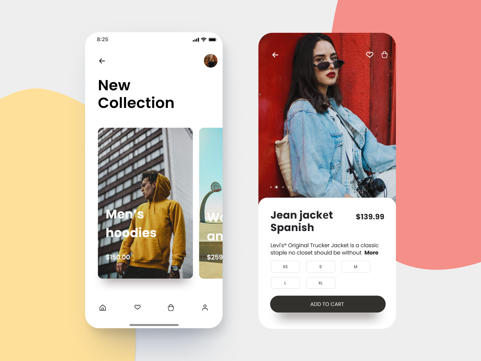 Clothing store app design by Ivan Ilchenko on Dribbble