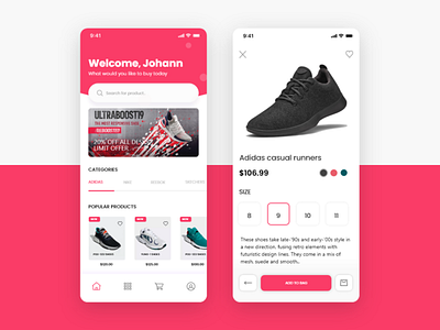 Sneakers e-commerce mobile app adidas concept app design dribbble app ecommerce ios ios mobile app mobile app mobile ui online shop shoes sketch snickers sports app sports branding ui ux design uidesign