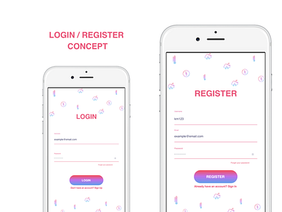 Login Register concept android app flat illustration ios login minimal modern register ui ux