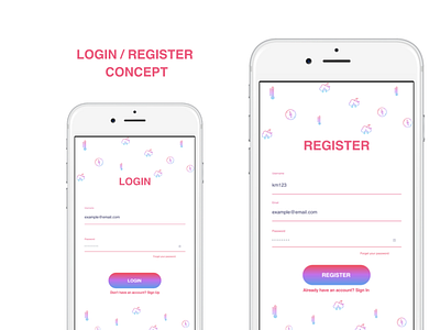 Login Register concept