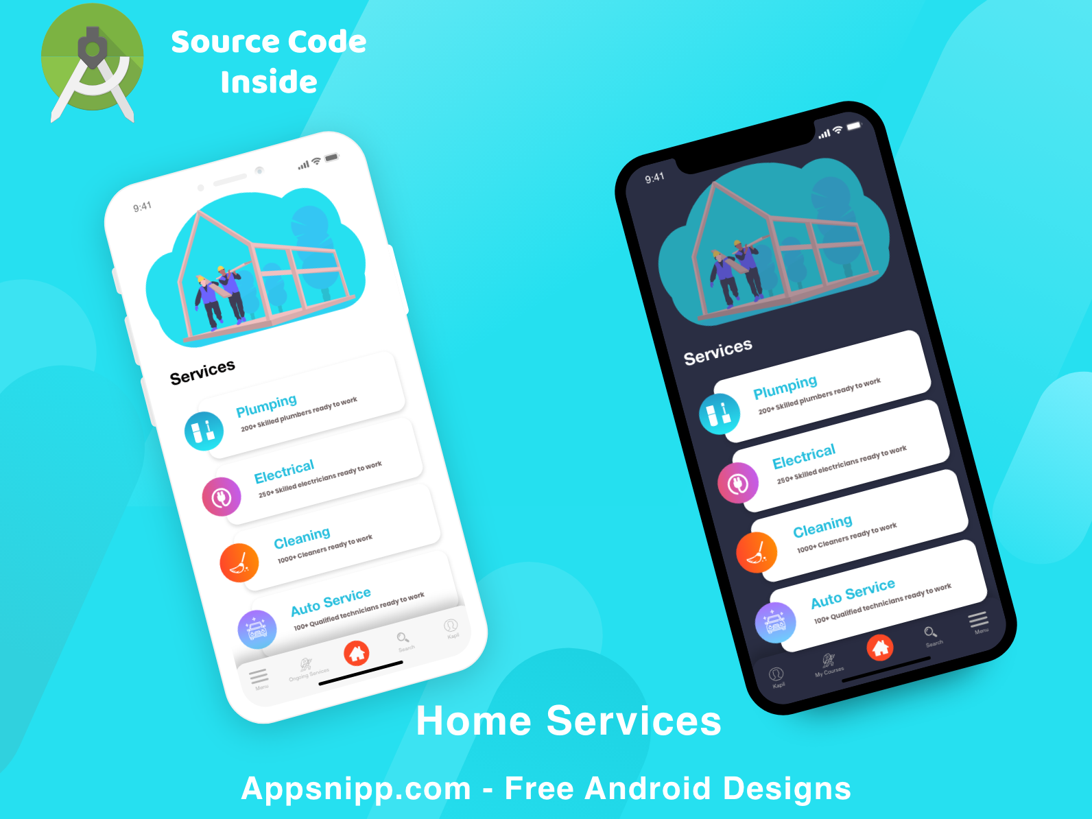 Home Services App With Free Source Code By Kapil Mohan On Dribbble