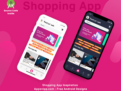 Clean shopping app design