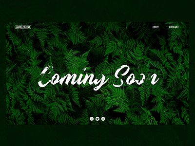 Green Forest - Website Design adobe xd branding comingsoon design dribbble landingpage ui web webdesign