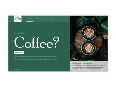 Coffee Cafe - Website Design adobe xd cafe cafe logo coffee design dribbble logo online typography ui ux web webdesign website