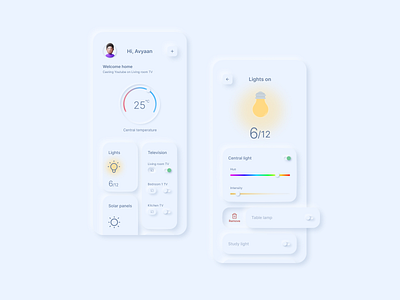 Smart home 2021 trend app design experience interface mobile neomorphism ui ux