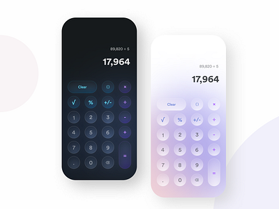 Calculator 004 app dailyui dark design experience glassmorphism interface ui ux