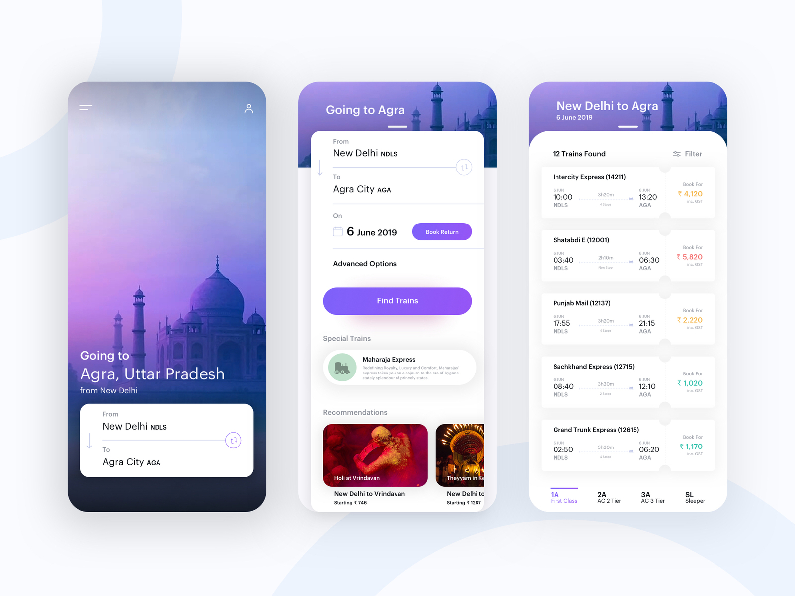 Train Booking App By Apoorv Gupta On Dribbble